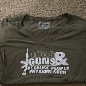 Olive Green Dog Lover T-Shirt